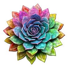 Charger l'image dans la galerie, Puzzle en Bois Adulte - Plante succulente arc-en-ciel