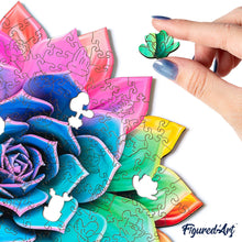 Charger l'image dans la galerie, Puzzle en Bois Adulte - Plante succulente arc-en-ciel