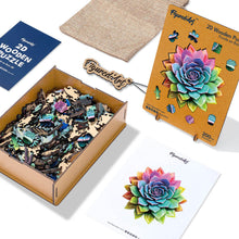 Charger l'image dans la galerie, Puzzle en Bois Adulte - Plante succulente arc-en-ciel