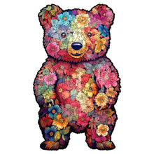 Charger l'image dans la galerie, Puzzle en Bois Adulte - Ours en Peluche floral