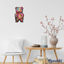 Charger l'image dans la galerie, Puzzle en Bois Adulte - Ours en Peluche floral