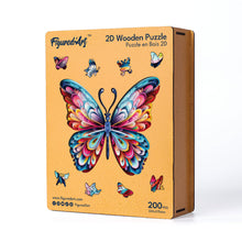 Charger l'image dans la galerie, Puzzle en Bois Adulte - Papillon arc-en-ciel magnifique