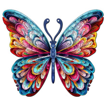 Charger l'image dans la galerie, Puzzle en Bois Adulte - Papillon arc-en-ciel magnifique