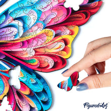 Charger l'image dans la galerie, Puzzle en Bois Adulte - Papillon arc-en-ciel magnifique