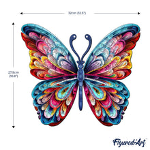 Charger l'image dans la galerie, Puzzle en Bois Adulte - Papillon arc-en-ciel magnifique