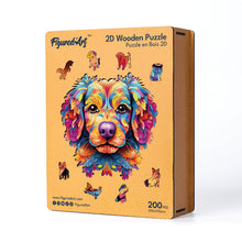 Charger l'image dans la galerie, Puzzle en Bois Adulte - Portrait de Chien coloré