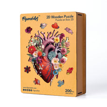 Charger l'image dans la galerie, Puzzle en Bois Adulte - Anatomie du Cœur floral