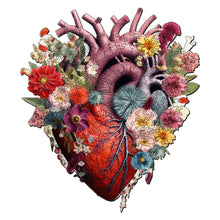 Charger l'image dans la galerie, Puzzle en Bois Adulte - Anatomie du Cœur floral