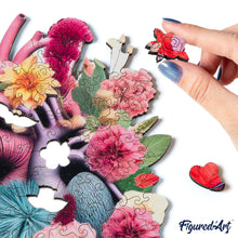 Charger l'image dans la galerie, Puzzle en Bois Adulte - Anatomie du Cœur floral