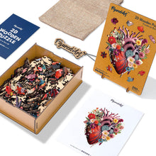 Charger l'image dans la galerie, Puzzle en Bois Adulte - Anatomie du Cœur floral