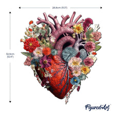Charger l'image dans la galerie, Puzzle en Bois Adulte - Anatomie du Cœur floral