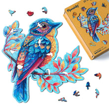 Charger l'image dans la galerie, Puzzle en Bois Adulte - Oiseau bleu sur la Branche