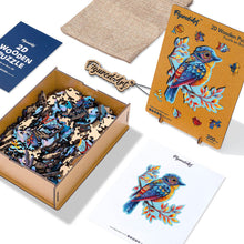 Charger l'image dans la galerie, Puzzle en Bois Adulte - Oiseau bleu sur la Branche