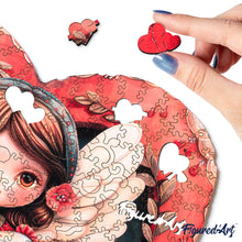 Charger l'image dans la galerie, Puzzle en Bois Adulte - Ange et Cœur