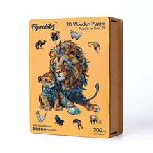 Charger l'image dans la galerie, Puzzle en Bois Adulte - Lion et Lionceau