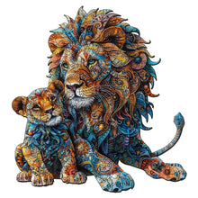 Charger l'image dans la galerie, Puzzle en Bois Adulte - Lion et Lionceau