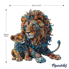 Charger l'image dans la galerie, Puzzle en Bois Adulte - Lion et Lionceau