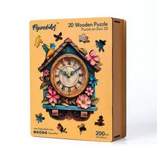 Charger l'image dans la galerie, Puzzle en Bois Adulte - Horloge coucou florale