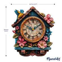 Charger l'image dans la galerie, Puzzle en Bois Adulte - Horloge coucou florale