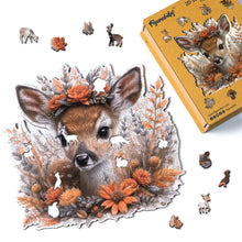 Charger l'image dans la galerie, Puzzle en Bois Adulte - Faon et Fleurs