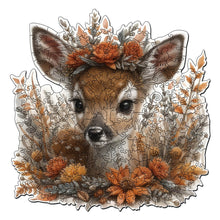 Charger l'image dans la galerie, Puzzle en Bois Adulte - Faon et Fleurs