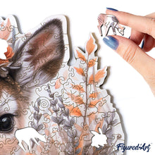 Charger l'image dans la galerie, Puzzle en Bois Adulte - Faon et Fleurs