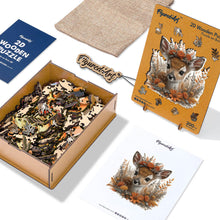 Charger l'image dans la galerie, Puzzle en Bois Adulte - Faon et Fleurs
