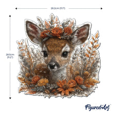 Charger l'image dans la galerie, Puzzle en Bois Adulte - Faon et Fleurs