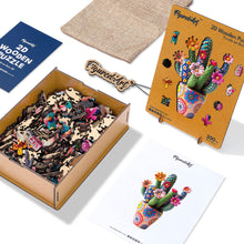Charger l'image dans la galerie, Puzzle en Bois Adulte - Cactus fleuri en Pot