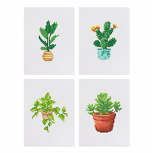 Charger l'image dans la galerie, Mini Diamond Painting 15x20cm (4 pièces) - Joyaux du Jardin : Mini Succulente