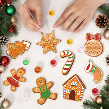 Charger l'image dans la galerie, Décorations de Noël Peinture par Numéros - Kit Sucre d’orge et Pain d’épices