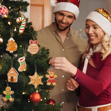 Charger l'image dans la galerie, Décorations de Noël Peinture par Numéros - Kit Sucre d’orge et Pain d’épices