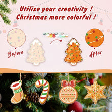 Charger l'image dans la galerie, Décorations de Noël Peinture par Numéros - Kit Sucre d’orge et Pain d’épices