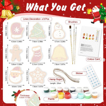 Charger l'image dans la galerie, Décorations de Noël Peinture par Numéros - Kit Chaussette du Père Noël