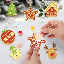 Charger l'image dans la galerie, Décorations de Noël Peinture par Numéros - Kit Étoile Maison Renne Sapin