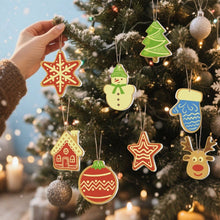 Charger l'image dans la galerie, Décorations de Noël Peinture par Numéros - Kit Étoile Maison Renne Sapin