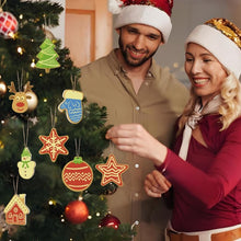 Charger l'image dans la galerie, Décorations de Noël Peinture par Numéros - Kit Étoile Maison Renne Sapin