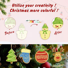 Charger l'image dans la galerie, Décorations de Noël Peinture par Numéros - Kit Étoile Maison Renne Sapin