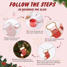 Charger l'image dans la galerie, Décorations de Noël Peinture par Numéros - Kit Cœur Étoile Chaussette Renne