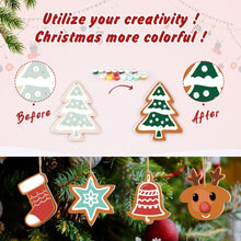 Charger l'image dans la galerie, Décorations de Noël Peinture par Numéros - Kit Cœur Étoile Chaussette Renne