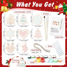 Charger l'image dans la galerie, Décorations de Noël Peinture par Numéros - Kit Cœur Étoile Chaussette Renne