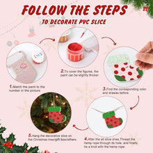 Charger l'image dans la galerie, Décorations de Noël Peinture par Numéros - Kit Renne Père Noël Chaussette