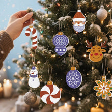 Charger l'image dans la galerie, Décorations de Noël Peinture par Numéros - Kit Flocon de neige Boules