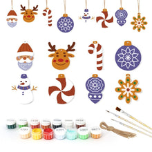 Charger l'image dans la galerie, Décorations de Noël Peinture par Numéros - Kit Flocon de neige Boules