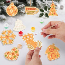 Charger l'image dans la galerie, Décorations de Noël Peinture par Numéros - Kit Cloche Chaussette Flocon de neige