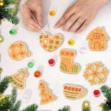Charger l'image dans la galerie, Décorations de Noël Peinture par Numéros - Kit Cloche Chaussette Flocon de neige
