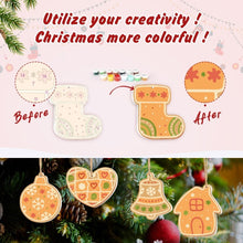 Charger l'image dans la galerie, Décorations de Noël Peinture par Numéros - Kit Cloche Chaussette Flocon de neige