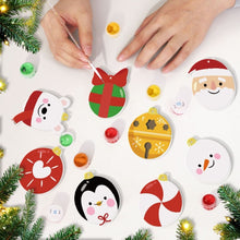 Charger l'image dans la galerie, Décorations de Noël Peinture par Numéros - Kit Ours polaire Pingouin Père Noël
