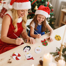 Charger l'image dans la galerie, Décorations de Noël Peinture par Numéros - Kit Ours polaire Pingouin Père Noël