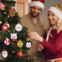 Charger l'image dans la galerie, Décorations de Noël Peinture par Numéros - Kit Ours polaire Pingouin Père Noël